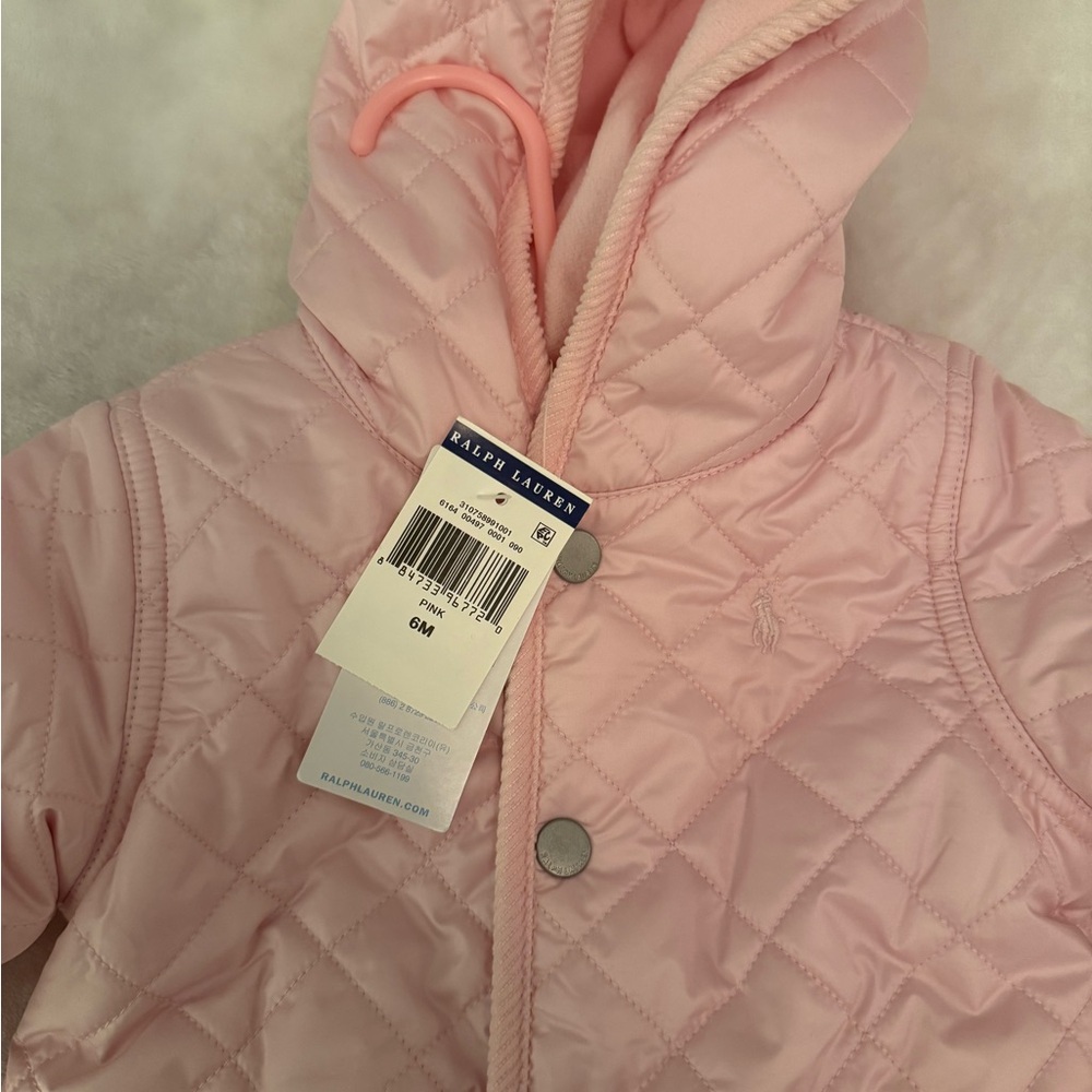 Ralph Lauren Pink Quilted Kids Jacket